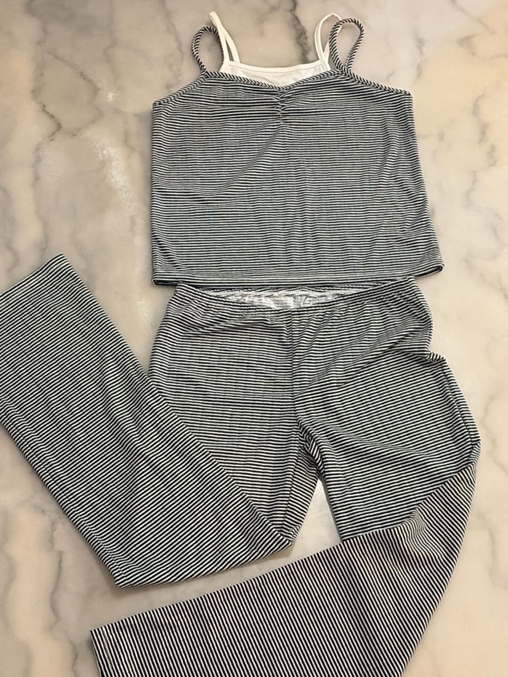 art class Black & White Striped Tank Top with Matching Pajama Pants